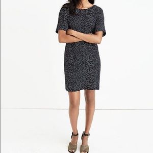NWT Madewell zip-back shift polka dot dress